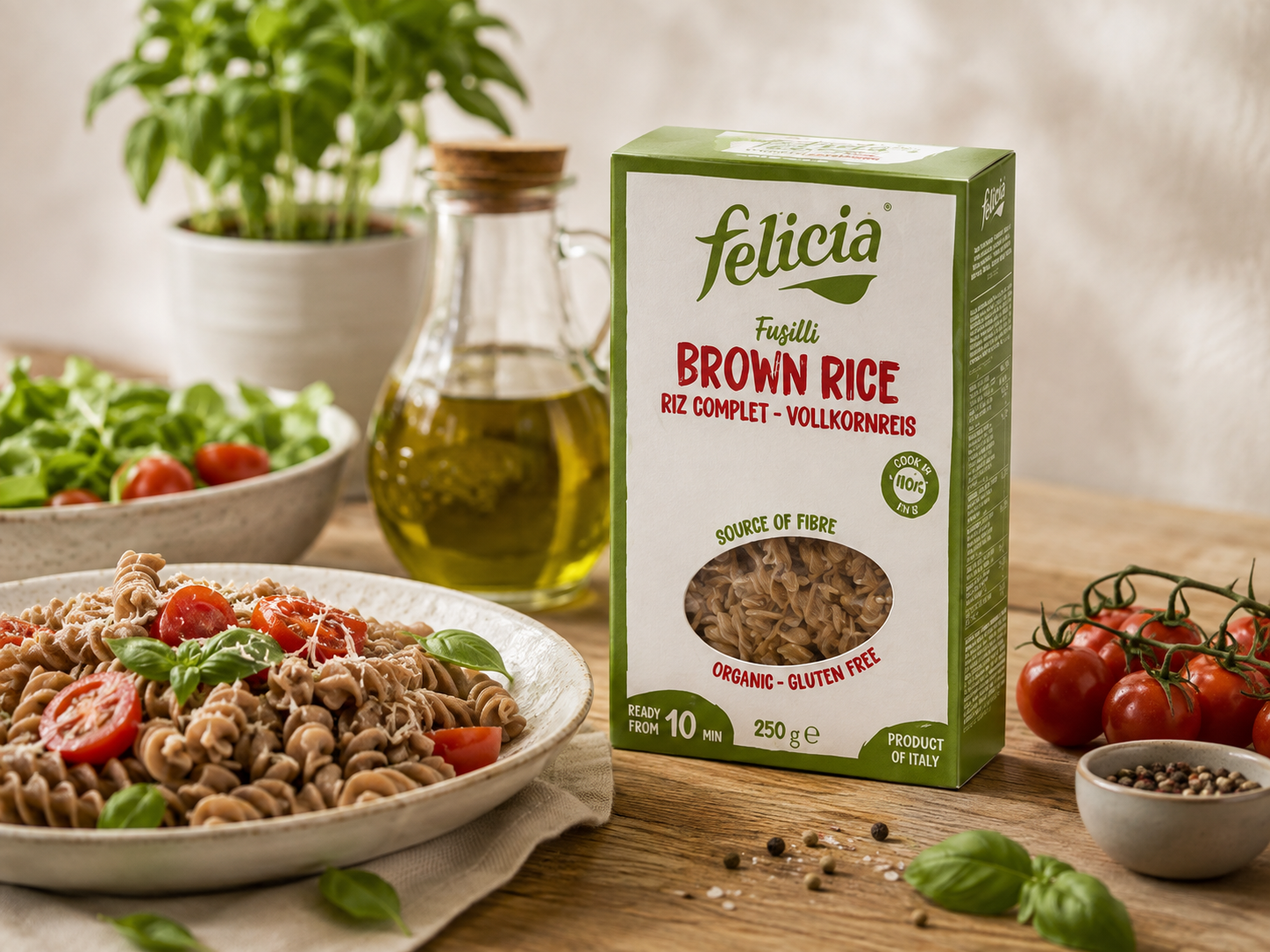 Bezlepkové těstoviny Farfalle z hnědé rýže BIO